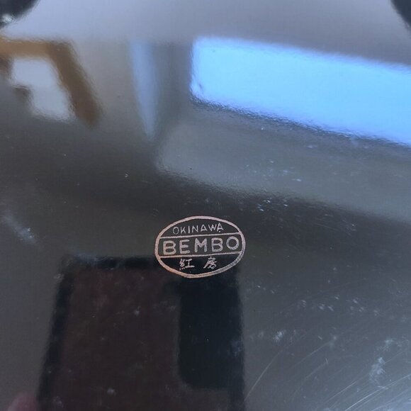 Bembo Okinawa Lacquerware Sake Wine Set 6 Cups Stemmed Vintage Traditional Japan - Picture 11 of 12